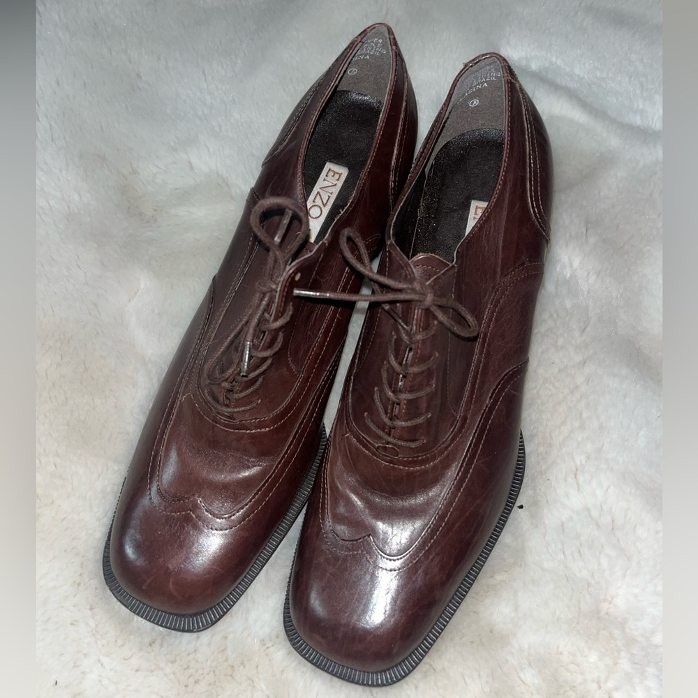 Vintage Enzo Angiolini Brown Leather Booties 🌵8.5